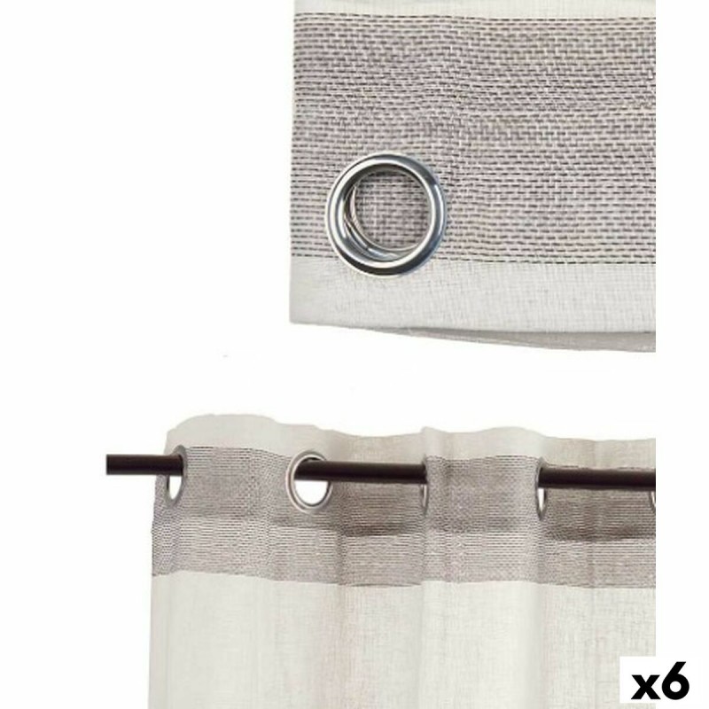 Curtain White Grey 140 x 0,1 x 260 cm...