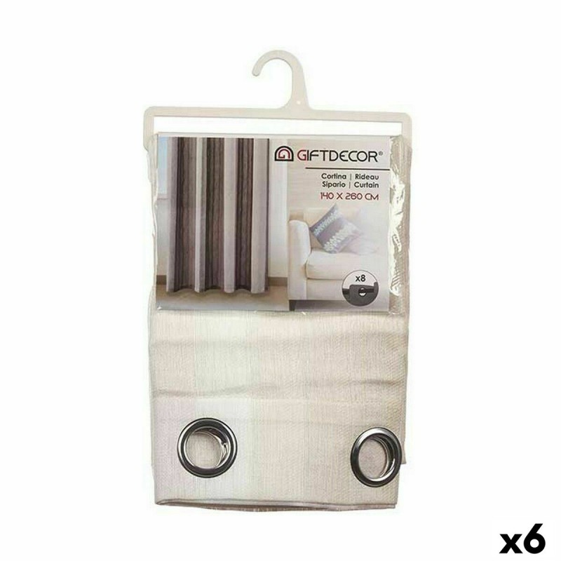 Curtain Stripes Beige Salmon 140 x...