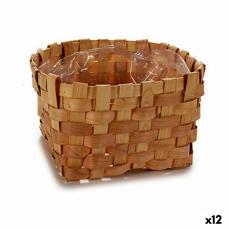 Cache-pot Ronde Marron Canne 23 x 12...