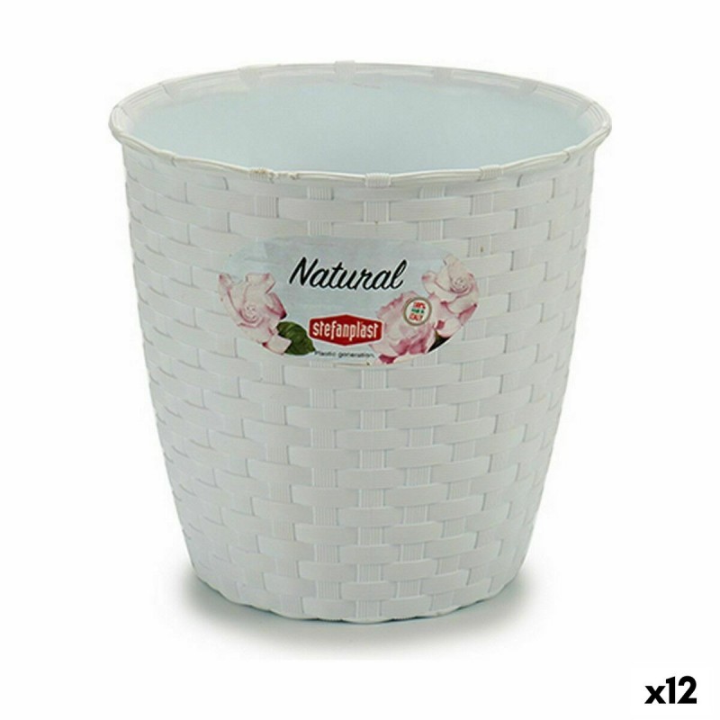 Cache-pot Stefanplast Blanc Plastique...