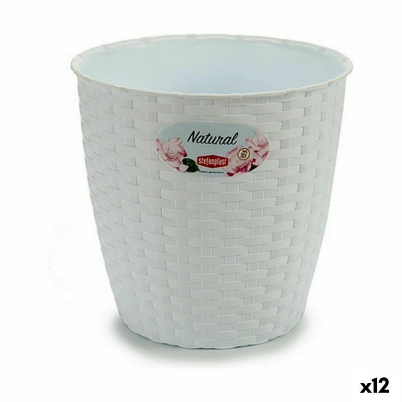 Cache-pot Stefanplast Blanc Plastique...