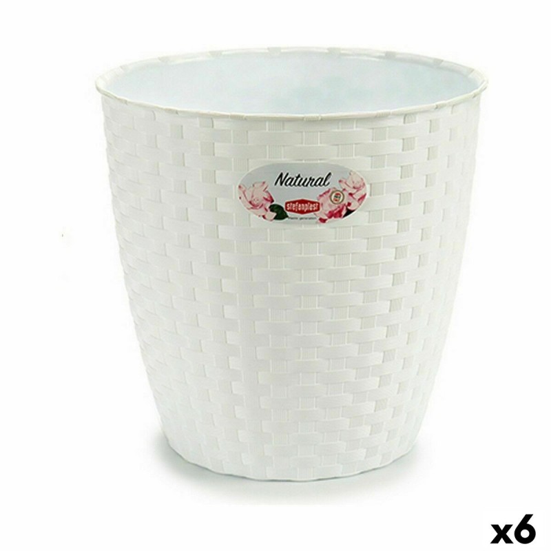 Cache-pot Stefanplast Blanc Plastique...