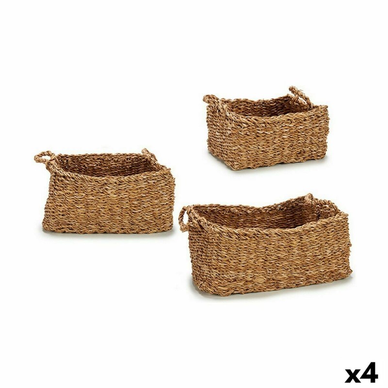 Set of Baskets With handles Brown (4...