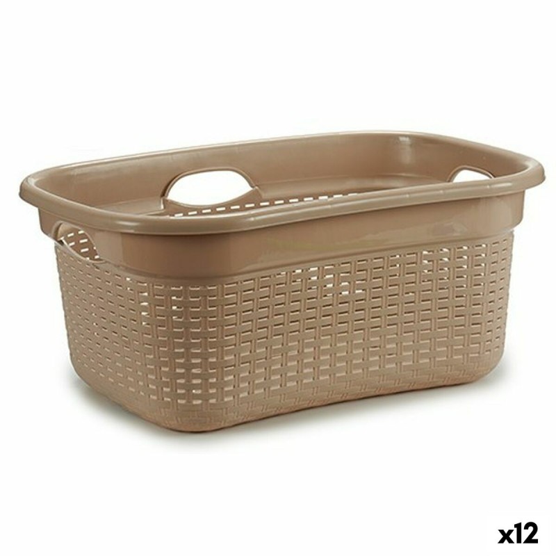 Cesto per i Panni Beige Plastica 25 L...