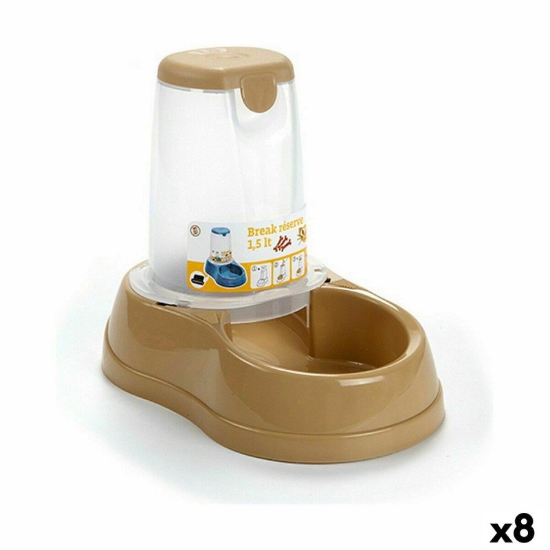 Dog Feeder Stefanplast Beige Plastic...