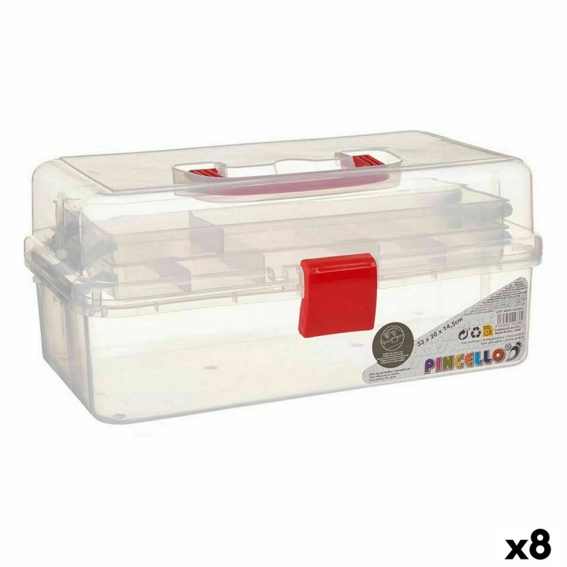 Multi-use Box Red Transparent Plastic...