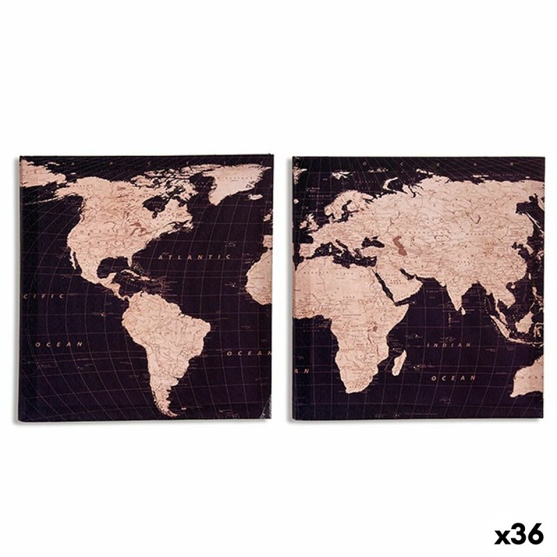 Canvas World Map 1,5 x 28 x 28 cm (36...