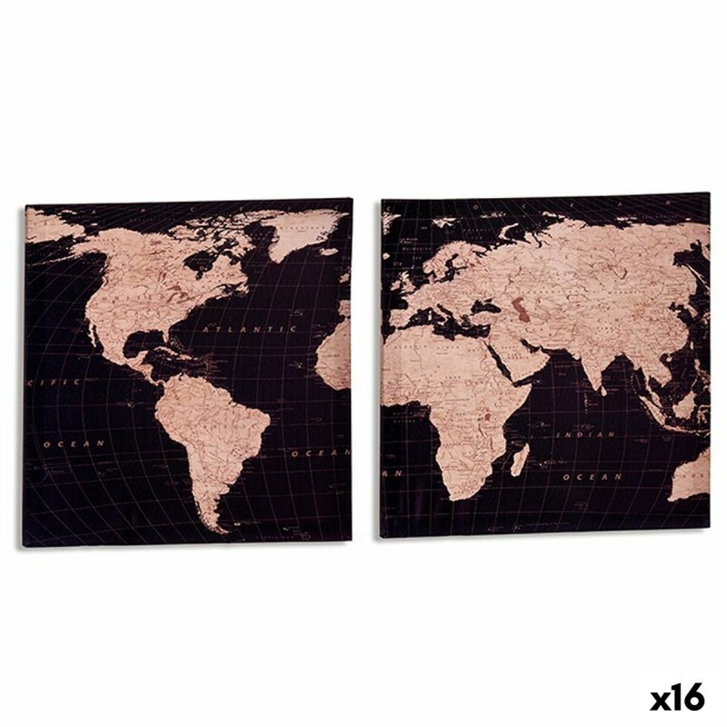 Canvas World Map 1,5 x 40 x 40 cm (16...