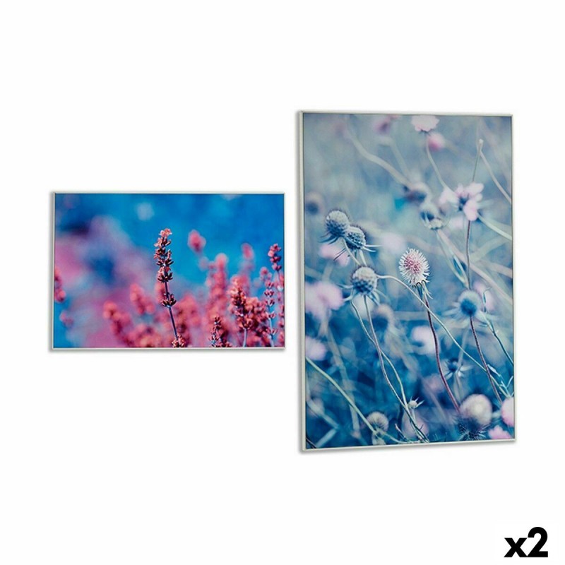 Canvas Blommor 81,5 x 3 x 121,5 cm (2...