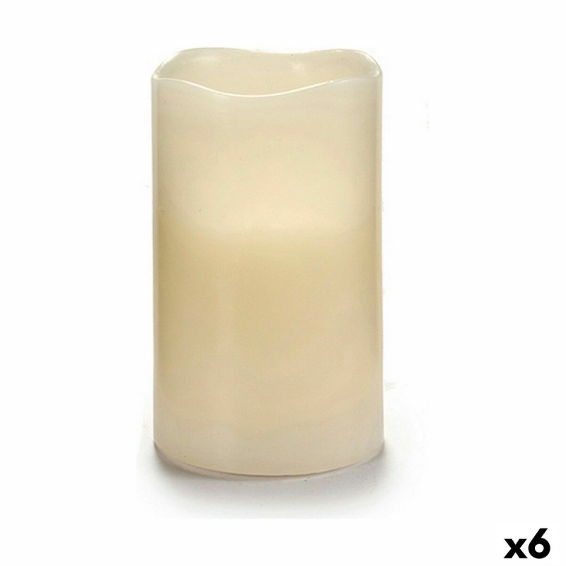 Candela LED Crema 7,5 x 12,5 x 7,5 cm...