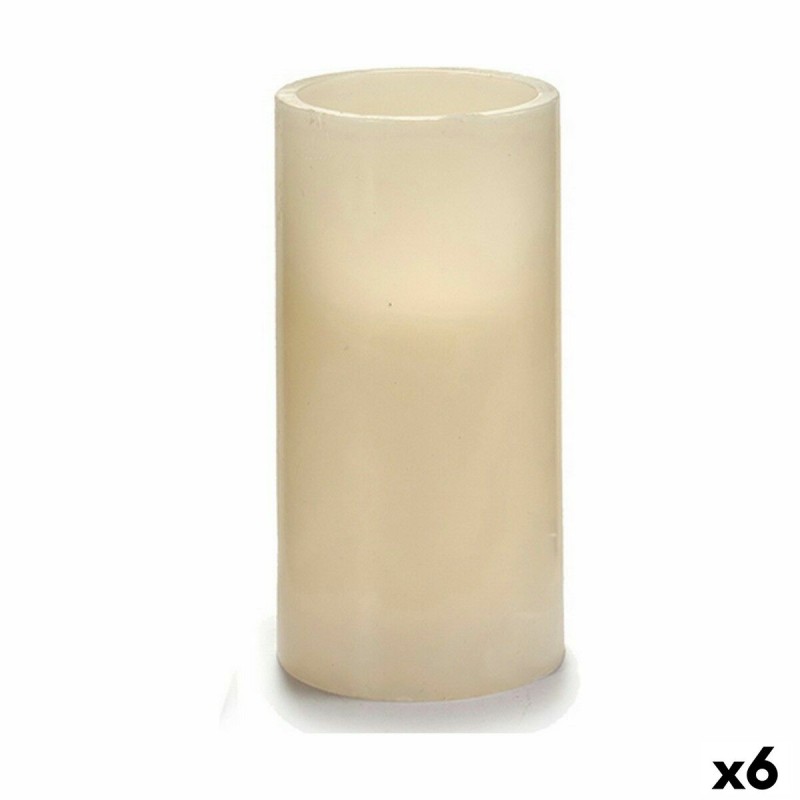 Candela LED Crema 7,5 x 14,5 x 7,5 cm...