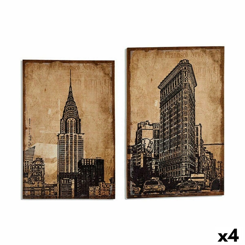 Canvas New York 90 x 3 x 60 cm (4 Stuks)