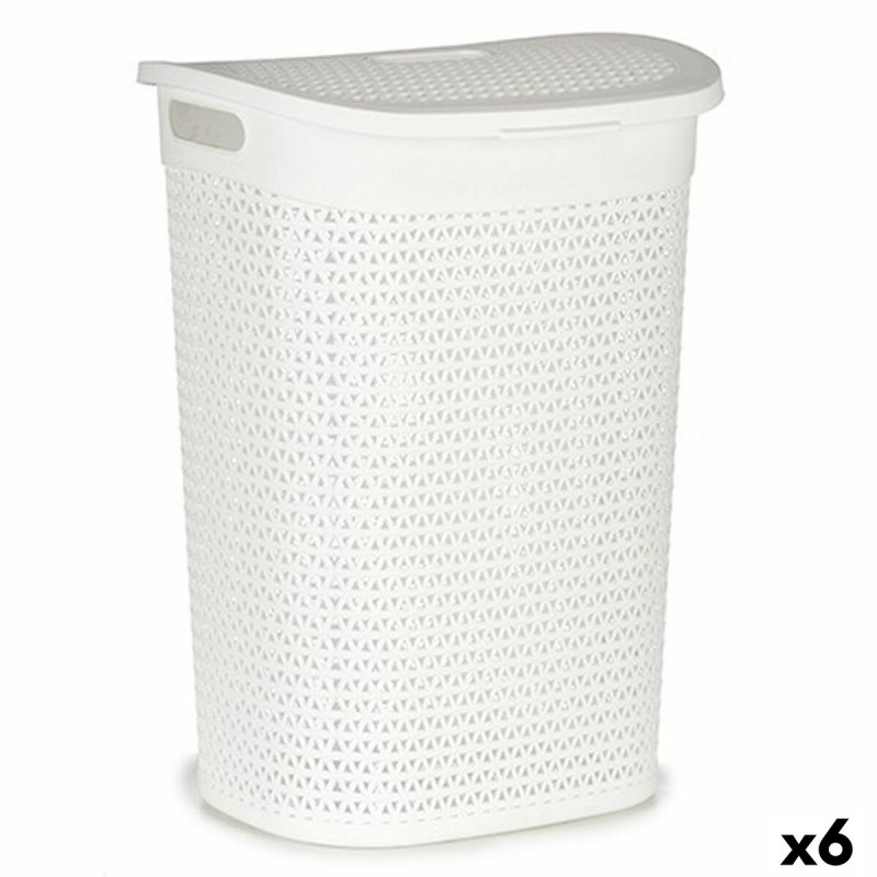 Panier à linge Blanc Plastique 60 L...