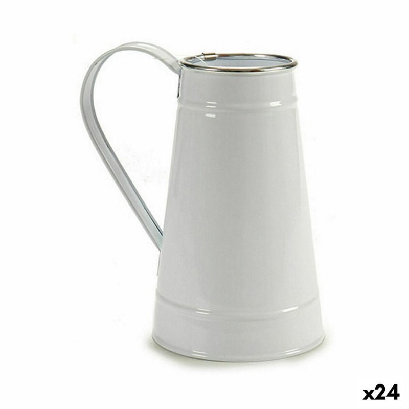 Cache-pot Pot à lait Blanc Argenté...