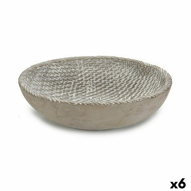 Flower Pot Dish With relief Grey 25,2...