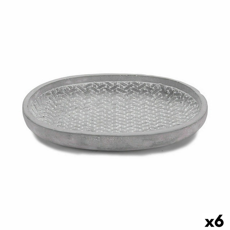 Flower Pot Dish With relief Grey 28 x...