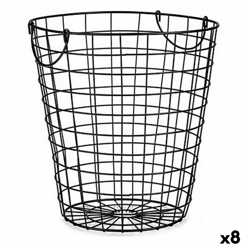 Basket With handles Black Steel 30 x...