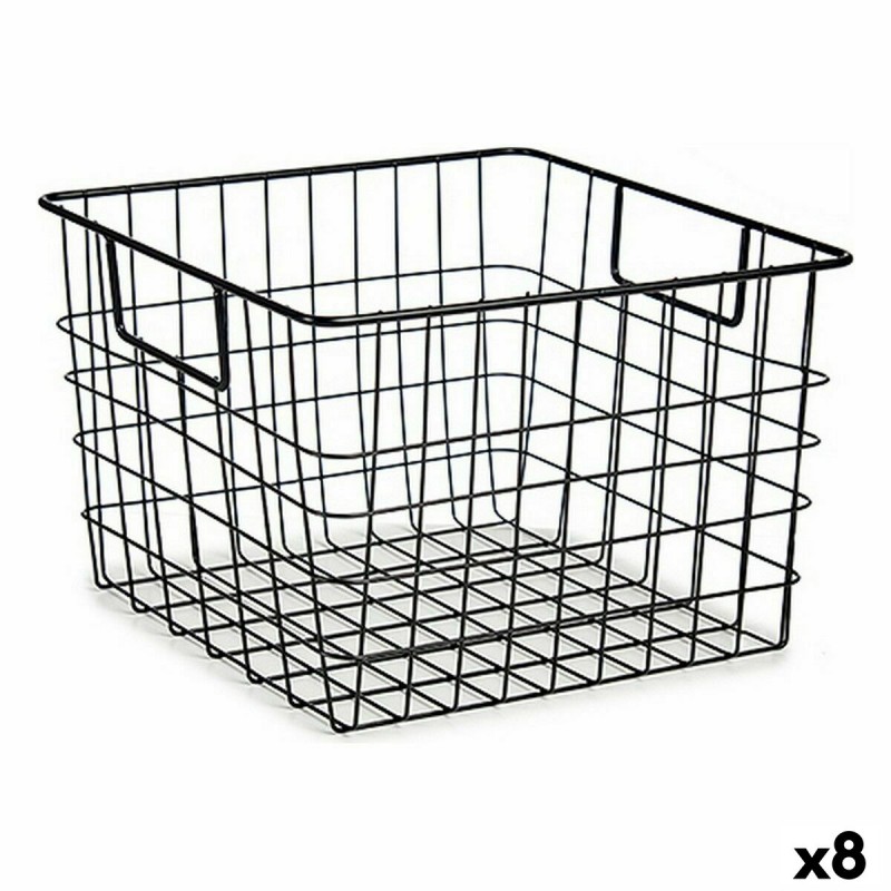 Basket With handles Black Steel 29 x...