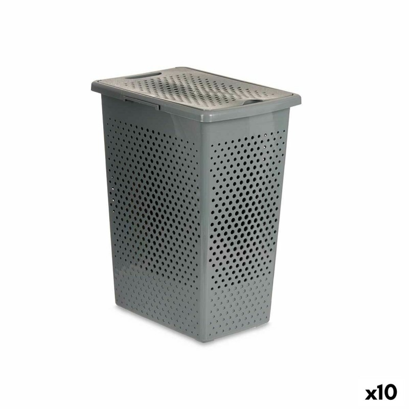 Laundry Basket Grey Plastic 38 L 27 x...