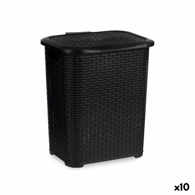 Laundry Basket Anthracite Plastic 42...