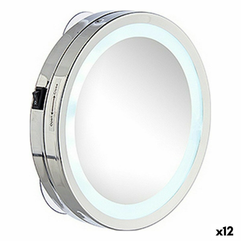 Espejo de Aumento Luz LED Plateado...