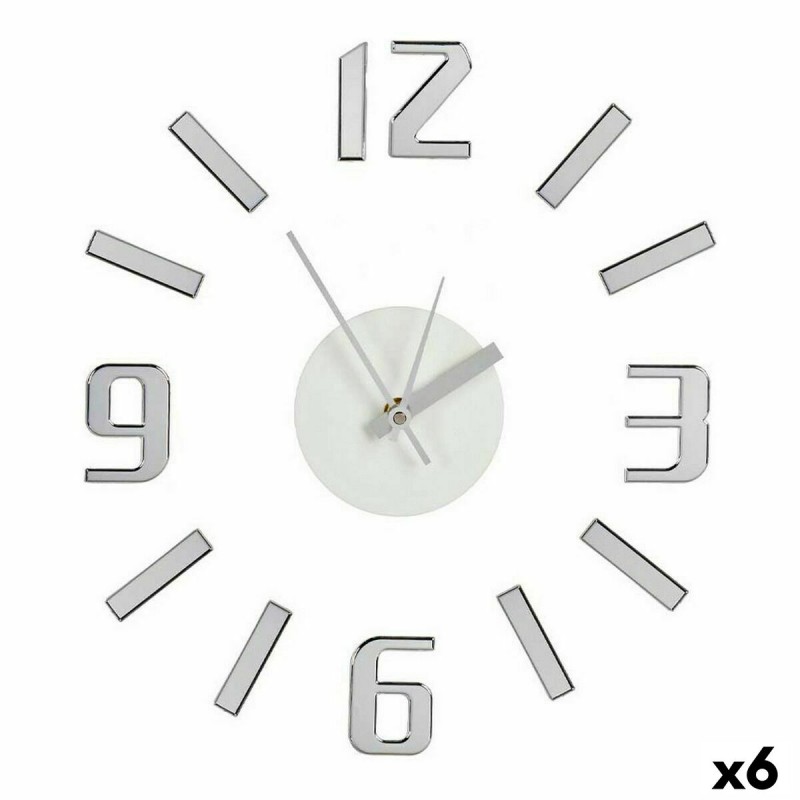 Wall Clock Adhesive Silver ABS EVA Ø...