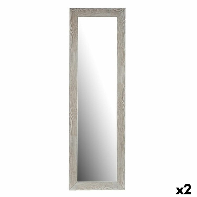 Miroir mural Blanc Bois verre 45,5 x...