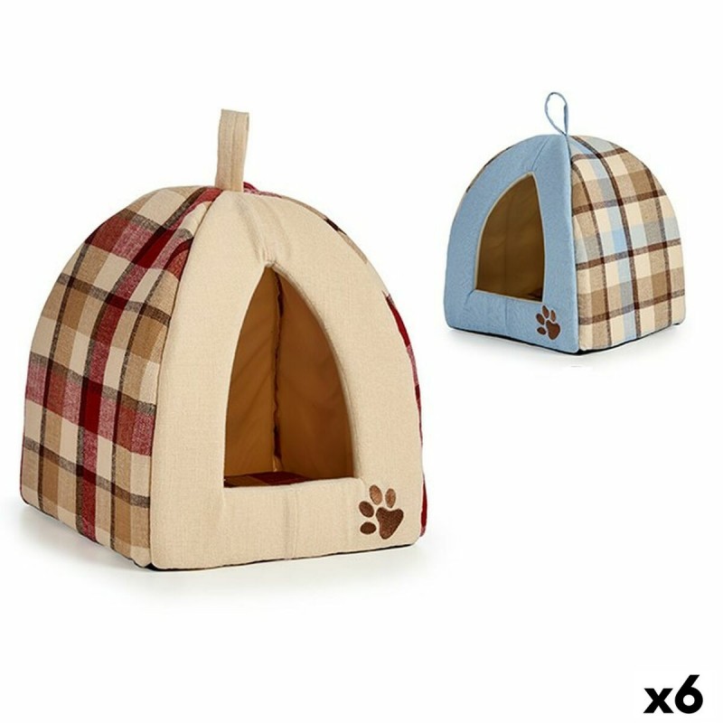 Cama para mascota A cuadros 33 x 45 x...