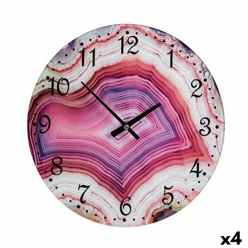 Horloge Murale Marbre Rose Verre 30 x...