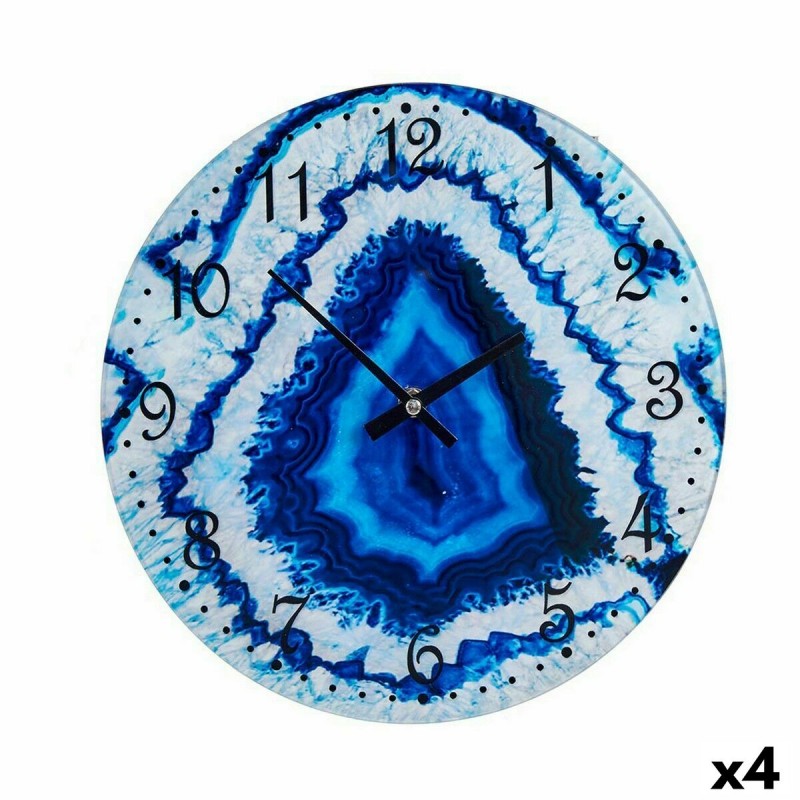 Reloj de Pared Mármol Azul Cristal 30...