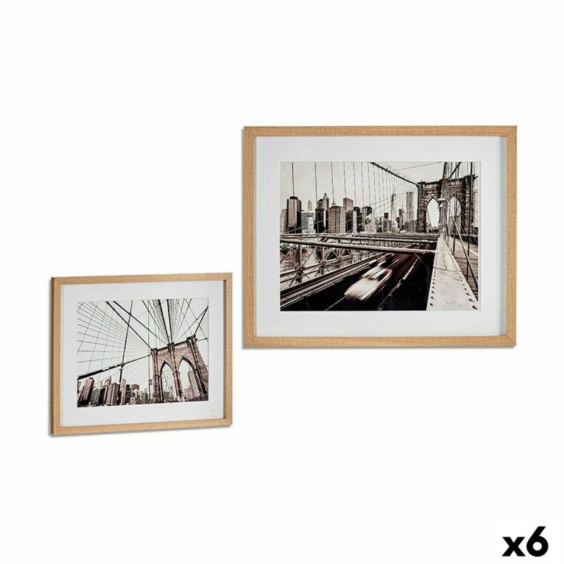 Quadro Legno Vetro 43 x 3 x 53 cm (6...