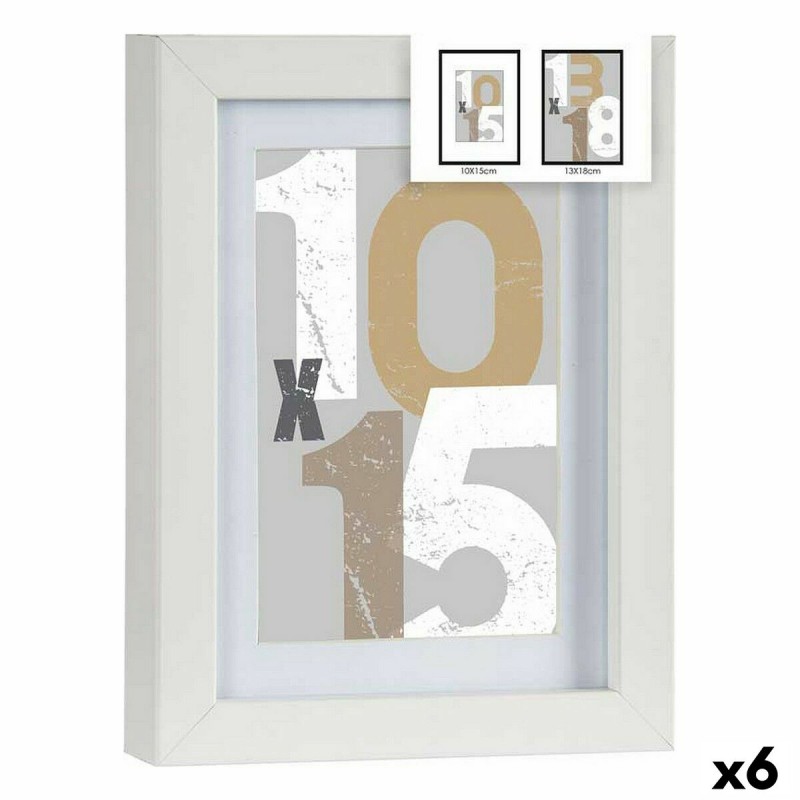 Cadre photo Blanc verre Bois MDF 16 x...