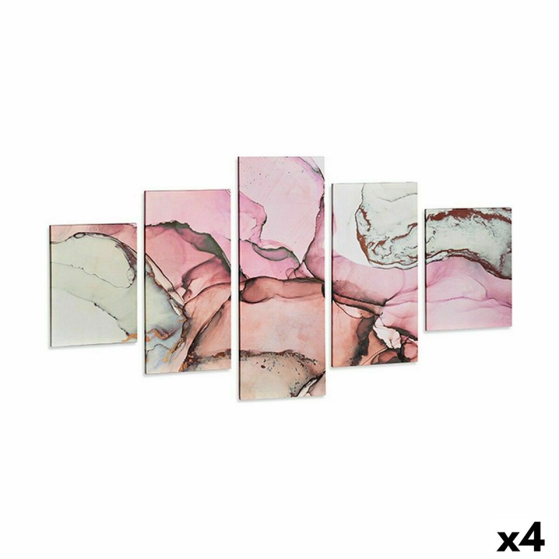 Set of 5 pictures Canvas Marble Pink...