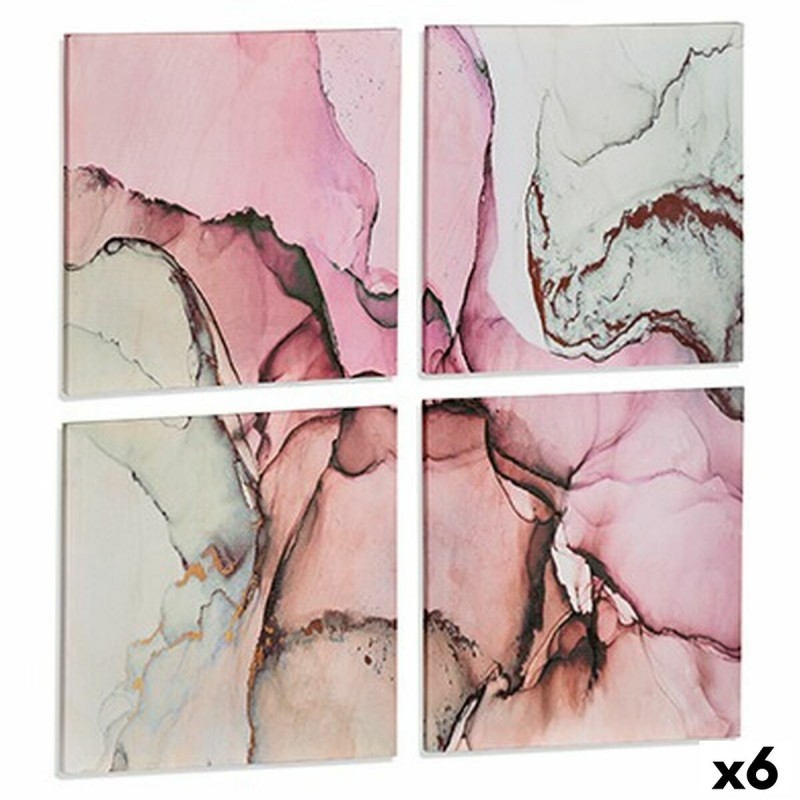 Set of 4 pictures Canvas Pink Marble...