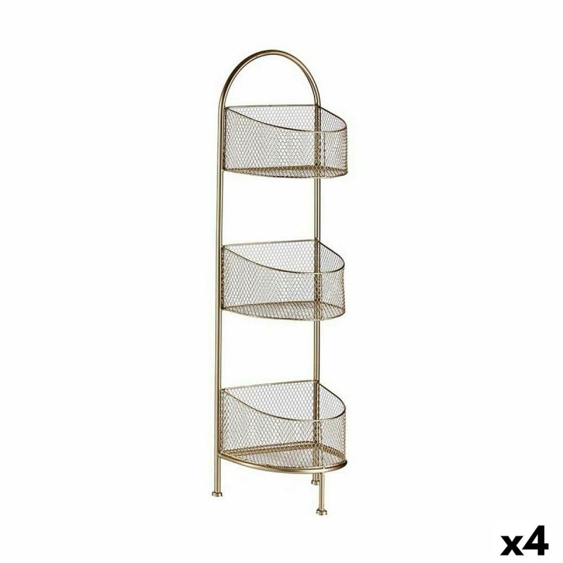 Shelves Golden Metal 21,2 x 97 x 28,5...