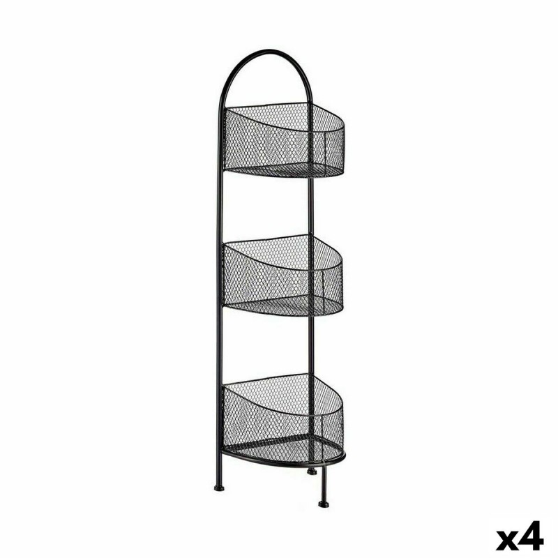 Scaffale Nero Metallo 21,2 x 97 x...