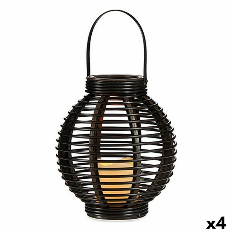 LED Lantern Brown Plastic (4 Units)