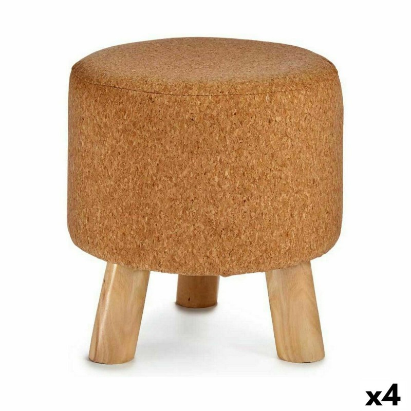 Pouf Marron Liège Bois MDF 28 x 28 x...