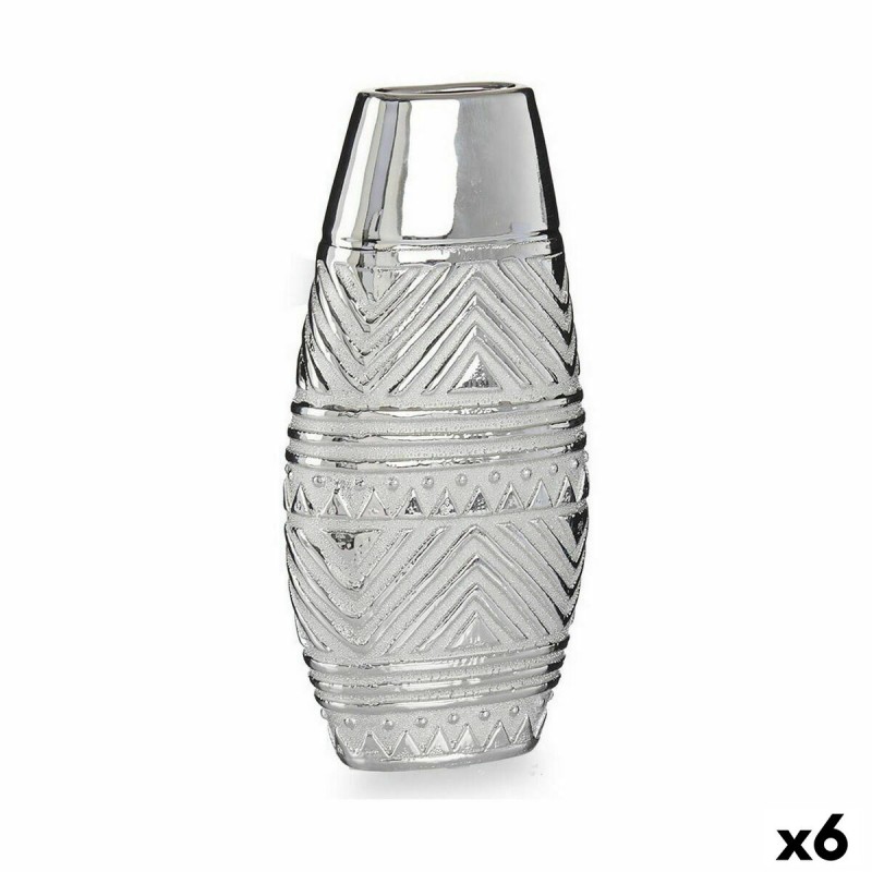 Vase Largeur Argenté Céramique 7 x...