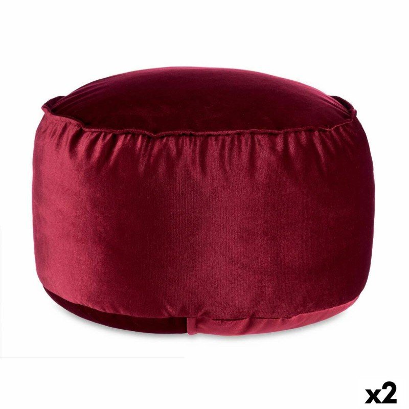 Pouf Velours Bordeaux 60 x 39 x 60 cm...