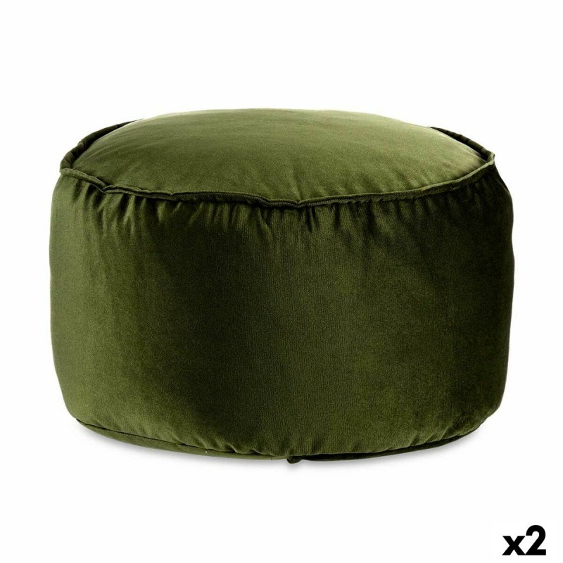 Poef Fluweel Groen 60 x 39 x 60 cm (2...