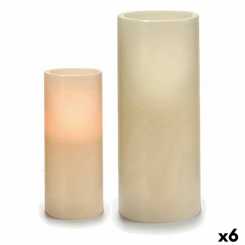 Candela LED 7,5 x 17,3 x 7,5 cm Crema...