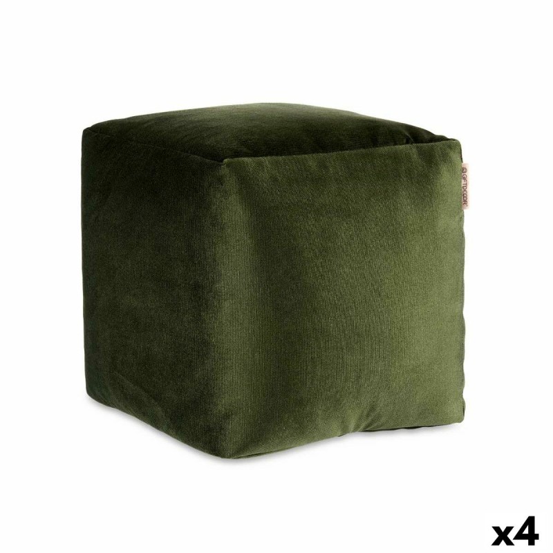 Poef Fluweel Groen 30 x 30 x 30 cm (4...