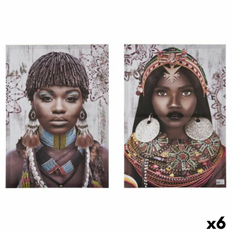 Set of 2 pictures Canvas African...