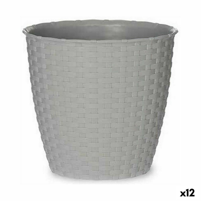 Cache-pot Stefanplast Gris Plastique...