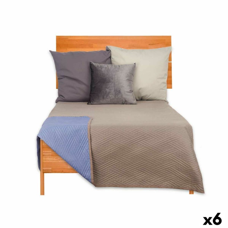 Omkeerbare sprei 240 x 260 cm Blauw...