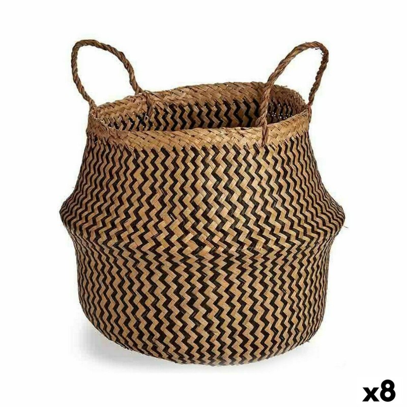 Decorative basket Brown Black Rushes...