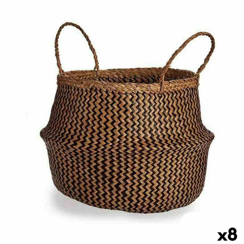 Decorative basket Brown Black Rushes...