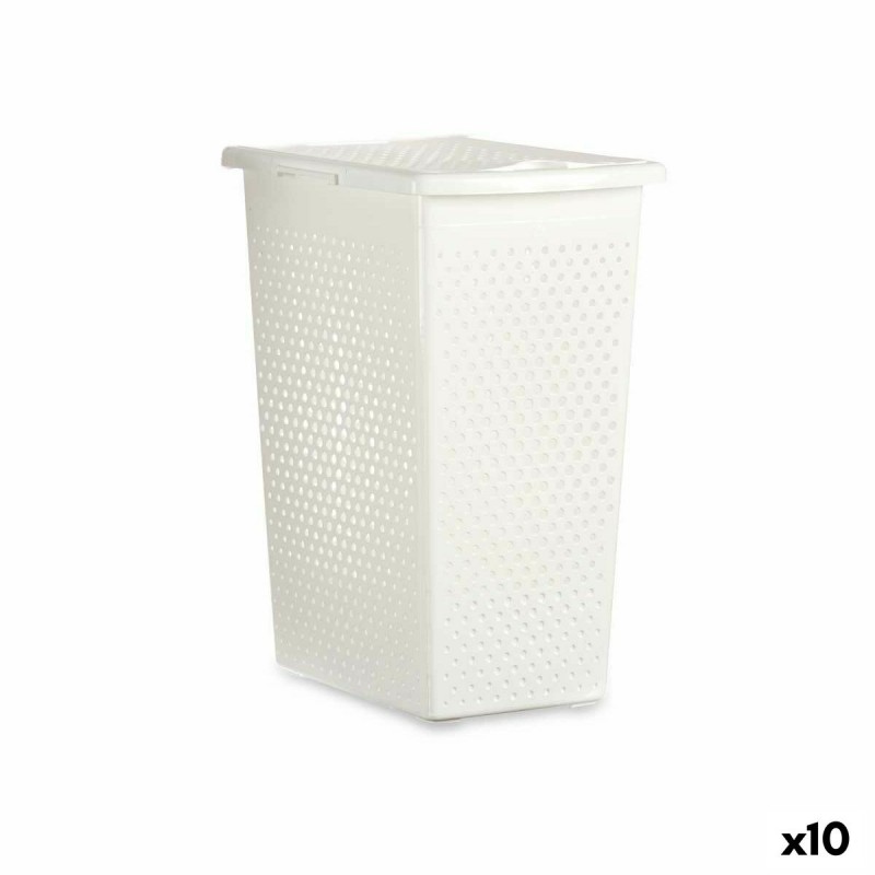 Laundry Basket White Plastic 38 L...