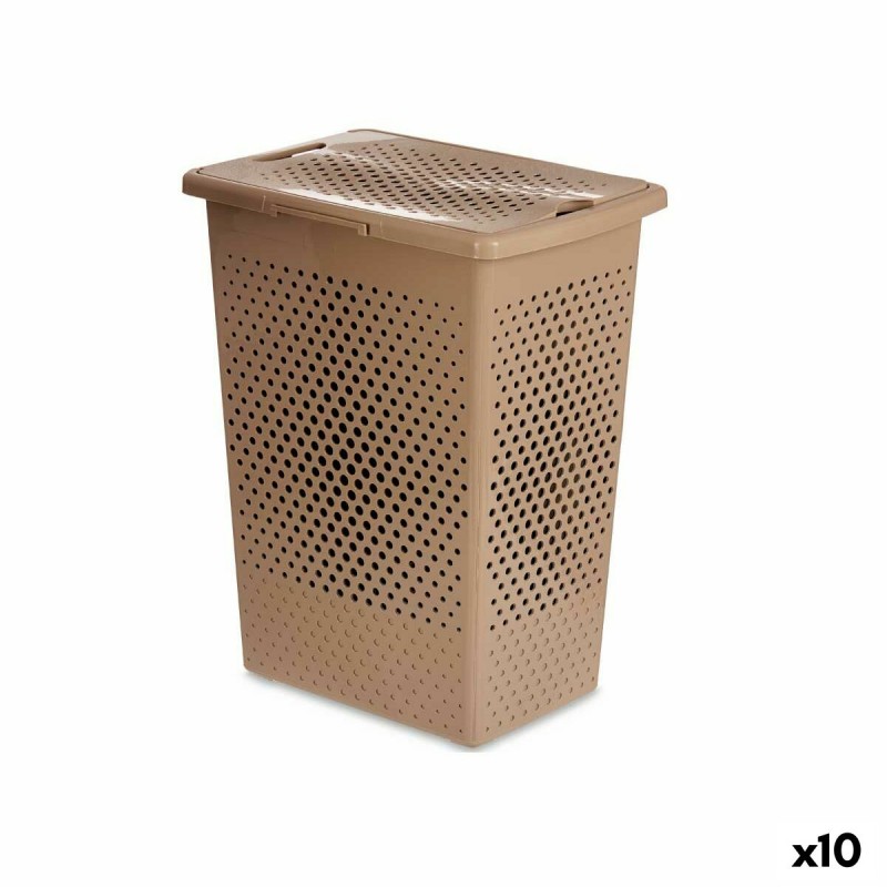 Cesto per i Panni Beige Plastica 38 L...